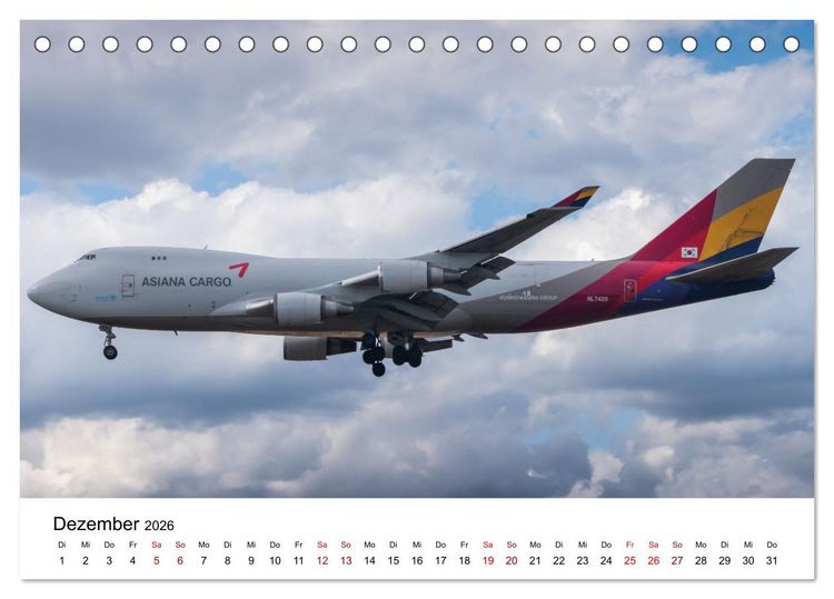 Produktbild: Boeing 747 Kalender (Tischkalender 2026 DIN A5 quer), CALVENDO Monatskalender