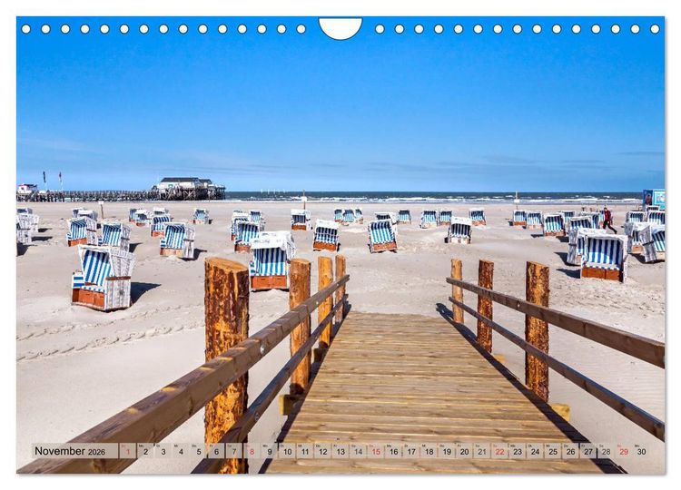 Produktbild: St. Peter Ording - Atemberaubende Momente (Wandkalender 2026 DIN A4 quer), CALVENDO Monatskalender