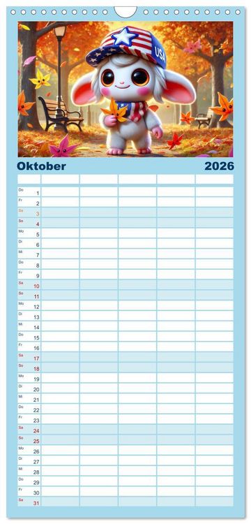 Produktbild: Familienplaner 2026 - Buddy Stars - Abenteuer f&uuml;r Kinder mit 5 Spalten (Wandkalender, 21 x 45 cm) CALVENDO
