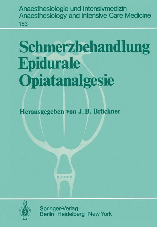 Produktbild: Schmerzbehandlung Epidurale Opiatanalgesie