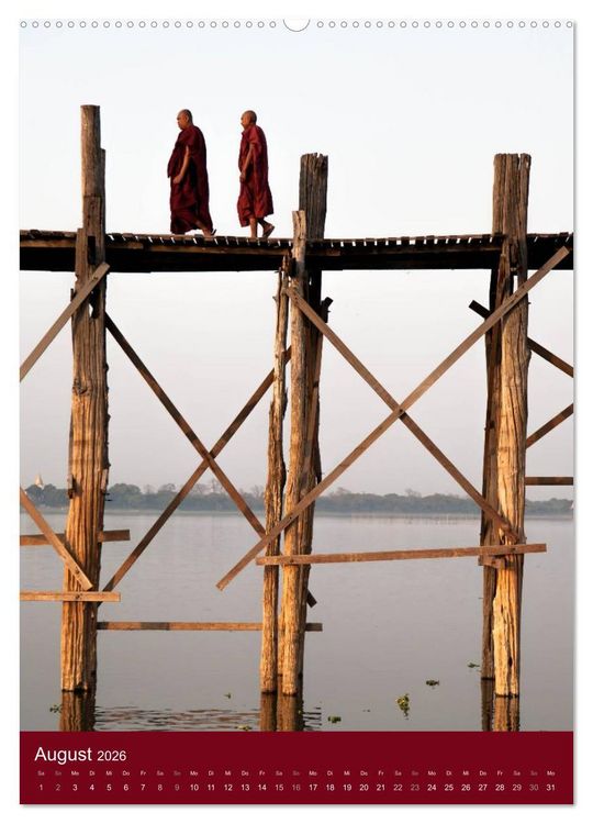 Produktbild: MYANMAR SPIRITUELL 2026 (Wandkalender 2026 DIN A2 hoch), CALVENDO Monatskalender