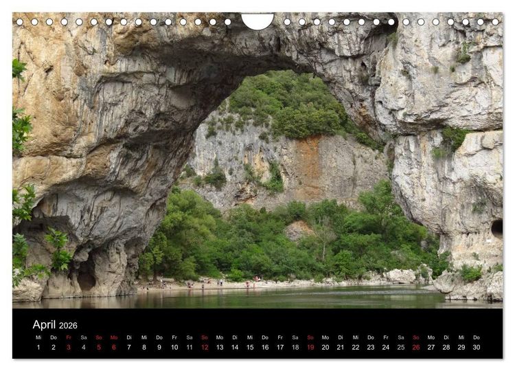 Produktbild: Ard&egrave;che &middot; Wandergebirge und Kajakschluchten in S&uuml;dfrankreich (Wandkalender 2026 DIN A4 quer), CALVENDO Monatskalender