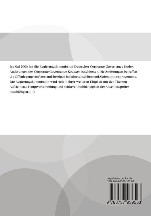 Produktbild: Fortschreibung Corporate Governance Kodex