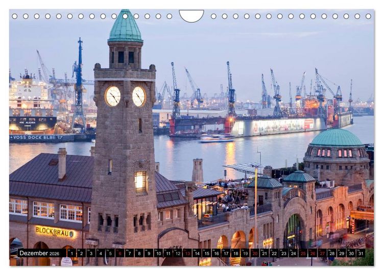 Produktbild: Hansestadt Hamburg (Wandkalender 2026 DIN A4 quer), CALVENDO Monatskalender
