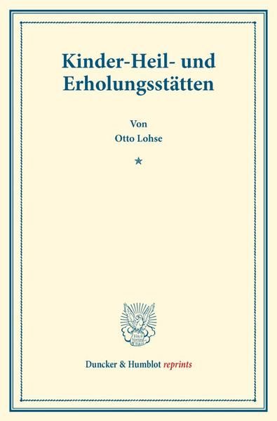 Produktbild: Kinder-Heil- und Erholungsst&auml;tten.