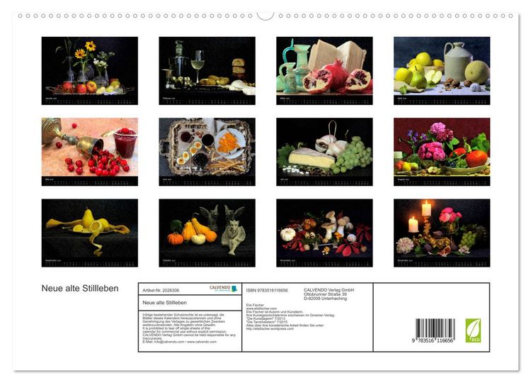 Produktbild: Neue alte Stillleben (hochwertiger Premium Wandkalender 2026 DIN A2 quer), Kunstdruck in Hochglanz