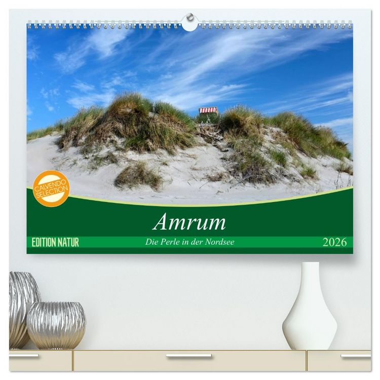 Produktbild: Amrum, die Perle in der Nordsee (hochwertiger Premium Wandkalender 2026 DIN A2 quer), Kunstdruck in Hochglanz