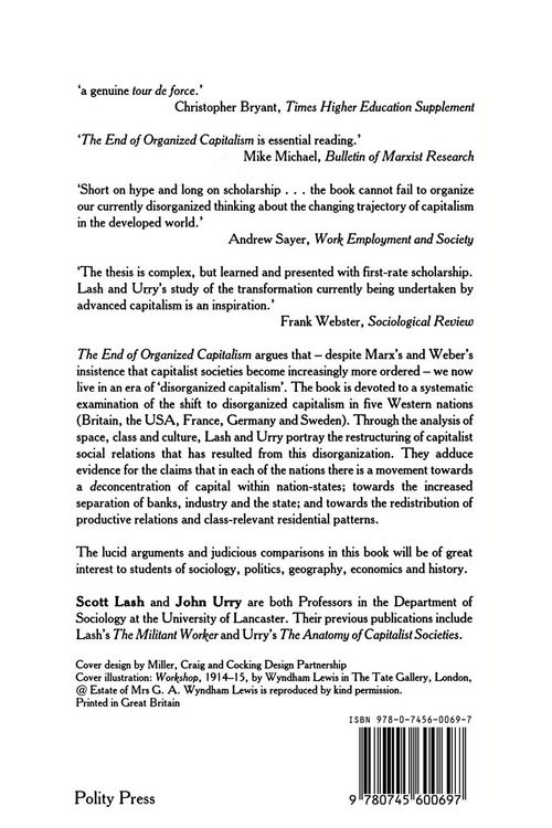 Produktbild: The End of Organised Capitalism