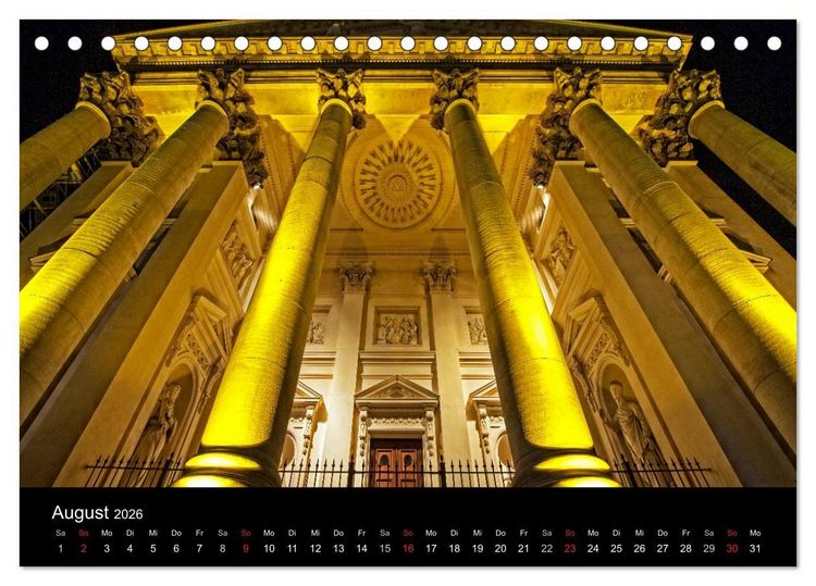Produktbild: Berlin bei Nacht (Tischkalender 2026 DIN A5 quer), CALVENDO Monatskalender