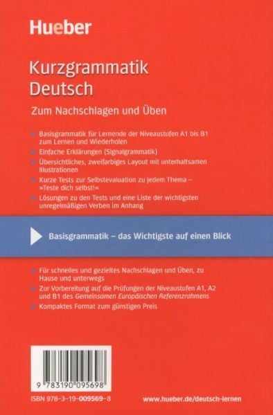 Produktbild: Kurzgrammatik Deutsch