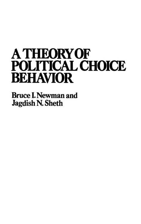 Produktbild: A Theory of Political Choice Behavior