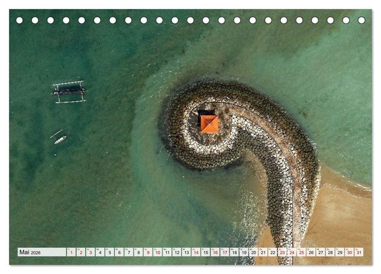 Produktbild: Indonesien von oben - spektakul&auml;re Landschaften aus der Vogelperspektive (Tischkalender 2026 DIN A5 quer), CALVENDO Monatskalender