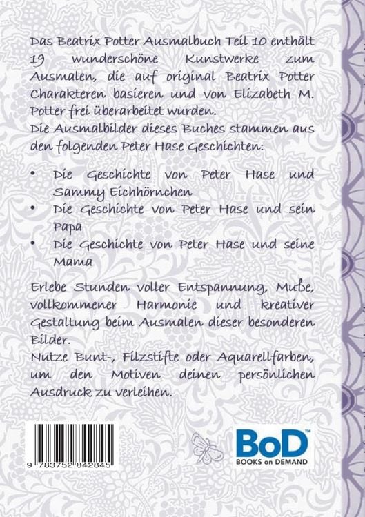 Produktbild: Beatrix Potter Ausmalbuch Teil 10 ( Peter Hase )