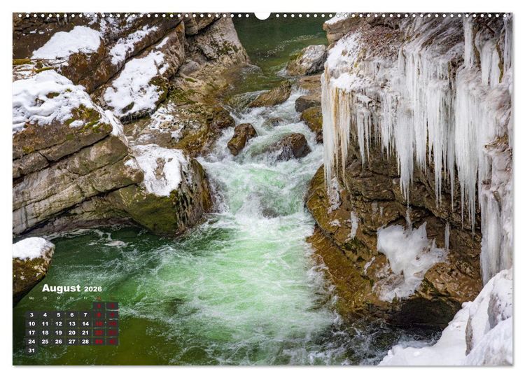 Produktbild: Winterzauber in der Breitachklamm bei Oberstdorf (Wandkalender 2026 DIN A2 quer), CALVENDO Monatskalender