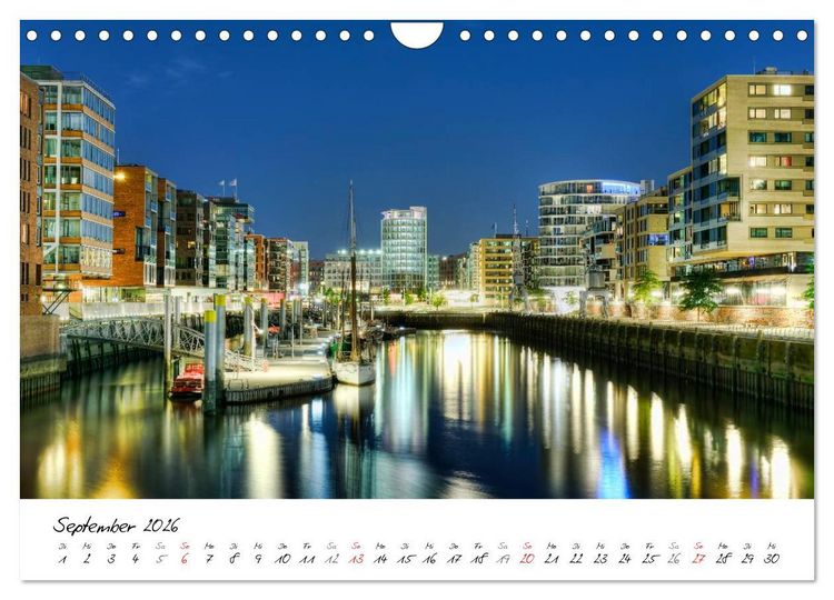 Produktbild: Mit Hamburg durchs Jahr 2026 (Wandkalender 2026 DIN A4 quer), CALVENDO Monatskalender