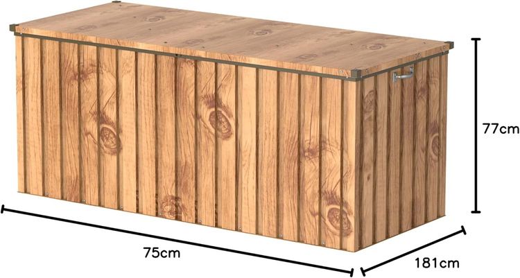 Produktbild: Metall Garten Ger&auml;tebox Kiste Kissenbox 770 L