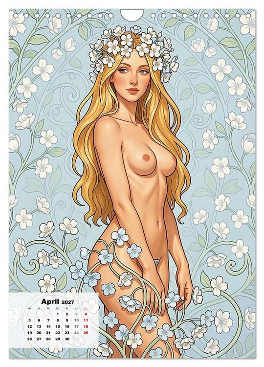 Produktbild: Entbl&ouml;&szlig;te Epochen &ndash; Art Nouveau (Wandkalender 2027 DIN A4 hoch), CALVENDO Monatskalender