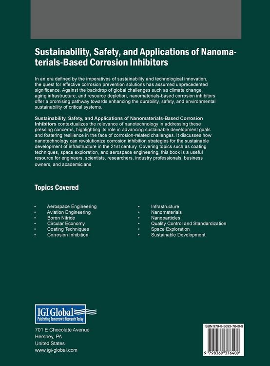 Produktbild: Sustainability, Safety, and Applications of Nanomaterials-Based Corrosion Inhibitors