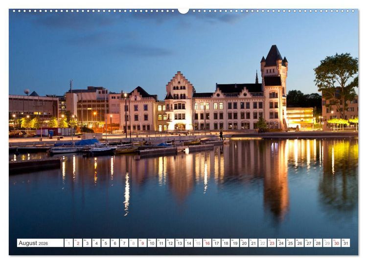Produktbild: Blaue Stunde in Nordrhein-Westfalen (hochwertiger Premium Wandkalender 2026 DIN A2 quer), Kunstdruck in Hochglanz