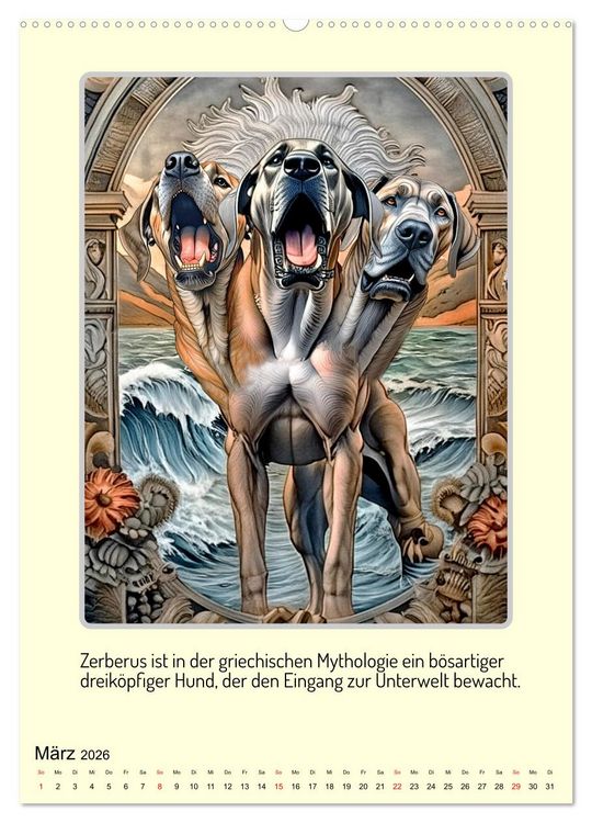 Produktbild: Mythologische Gestalten der griechischen Antike (Wandkalender 2026 DIN A2 hoch), CALVENDO Monatskalender