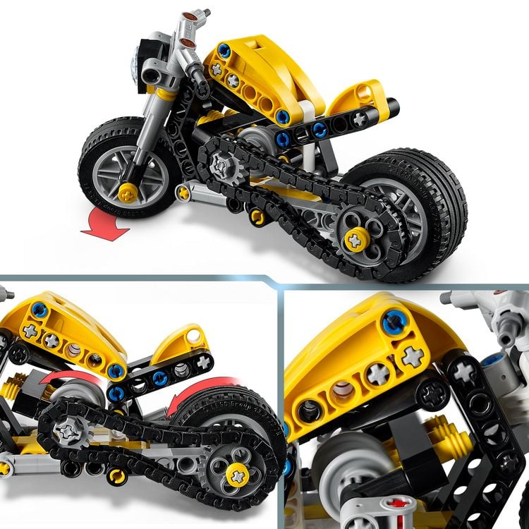 Produktbild: LEGO Technic 42225 Gelbes Motorrad, Spielzeug f&uuml;r Kinder ab 7 Jahren