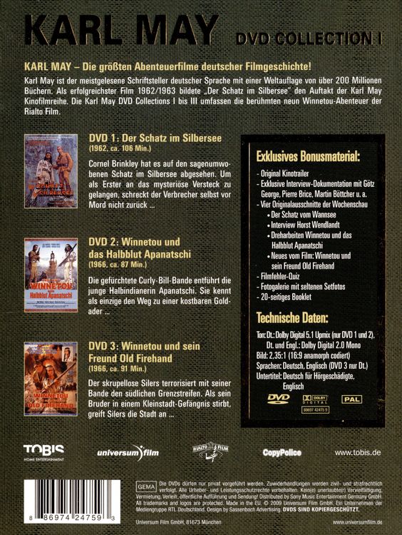 Produktbild: Karl May - Collection 1 [LE] [3 DVDs]