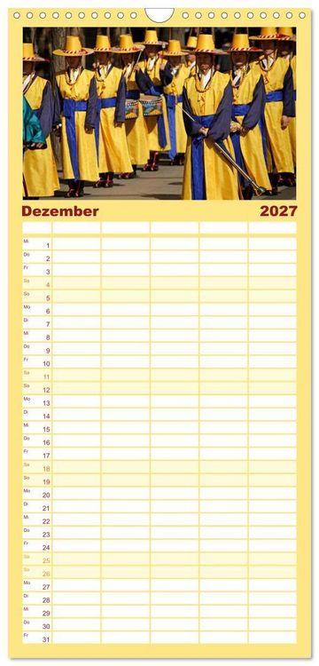 Produktbild: Familienplaner 2027 - Seoul mit 5 Spalten (Wandkalender, 21 x 45 cm) CALVENDO