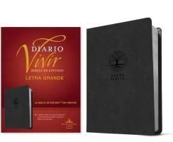 Produktbild: Biblia de Estudio del Diario Vivir Rvr60, Letra Grande (Sentipiel, Carb&oacute;n, Letra Roja)