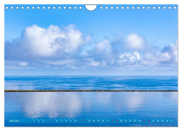 Produktbild: Die Farbe blau - Die Farbe der Weite und des Himmels (Wandkalender 2026 DIN A4 quer), CALVENDO Monatskalender