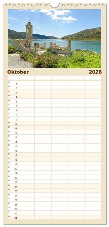 Produktbild: Familienplaner 2026 - Zauberhaftes Zypern mit 5 Spalten (Wandkalender, 21 x 45 cm) CALVENDO