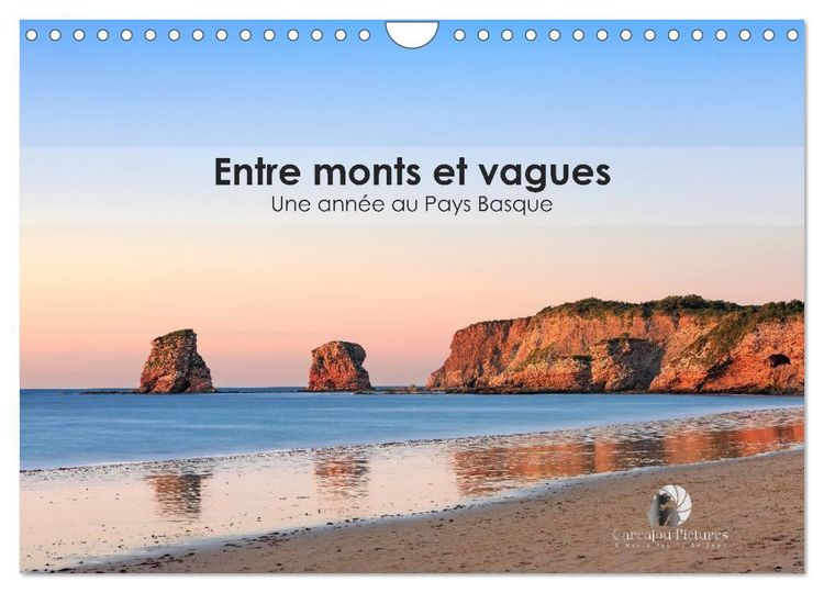 Produktbild: Entre monts et vagues - Une ann&eacute;e au Pays Basque (Calendrier mural 2027 DIN A4 vertical), CALVENDO calendrier mensuel