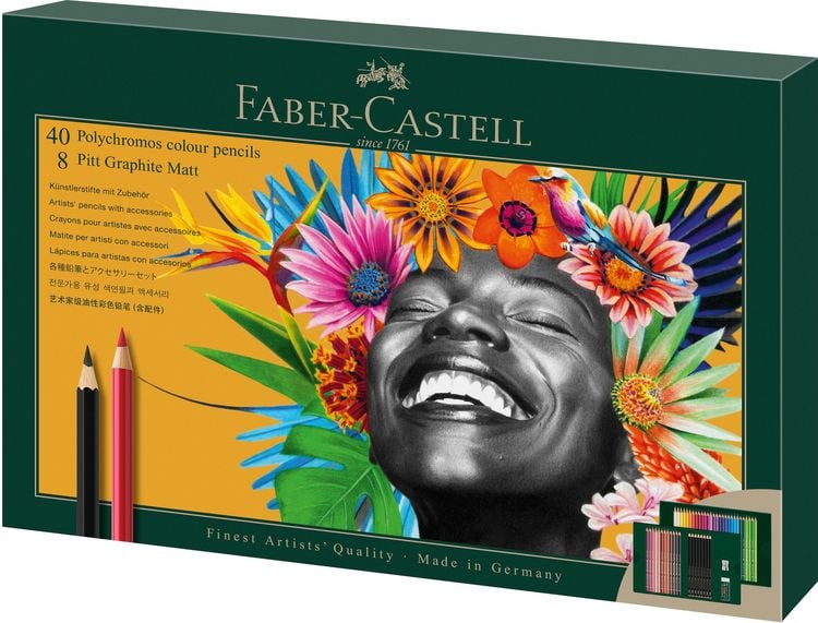 Produktbild: Faber-Castell Künstlerfarbstifte Polychromos & Pitt Graphite Matt, 50er Set