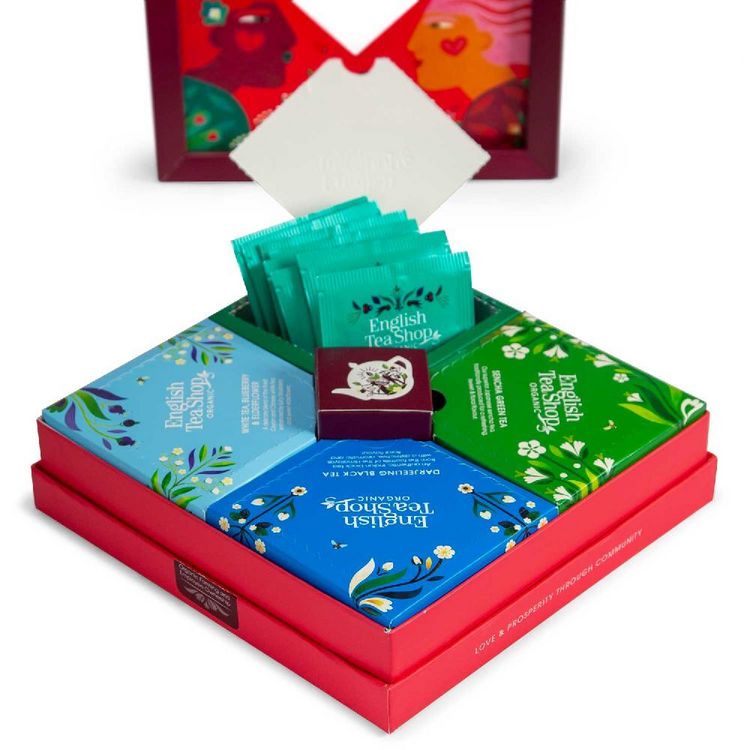 Produktbild: BIO Tee Kollektion "Loving Moments", Tee Geschenk f&uuml;r besondere Anl&auml;sse, 4 Sorten, 32 Teebeutel