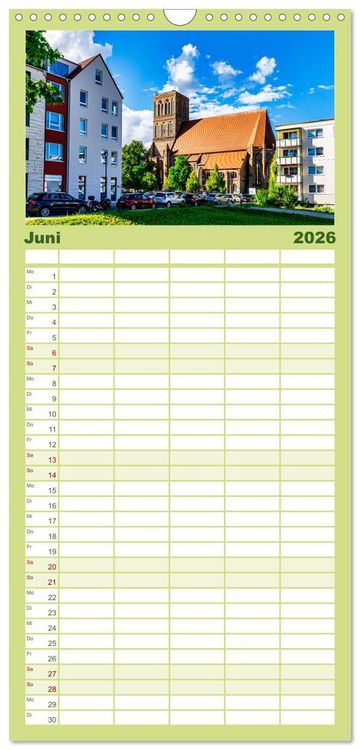 Produktbild: Familienplaner 2026 - Anklam und Umgebung mit 5 Spalten (Wandkalender, 21 x 45 cm) CALVENDO