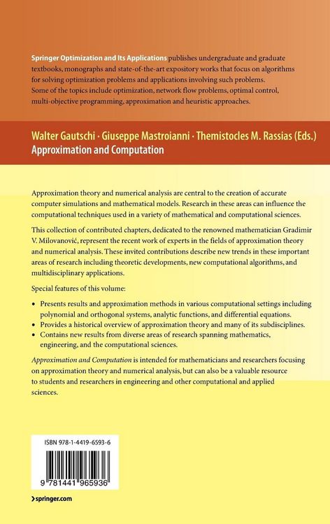 Produktbild: Approximation and Computation