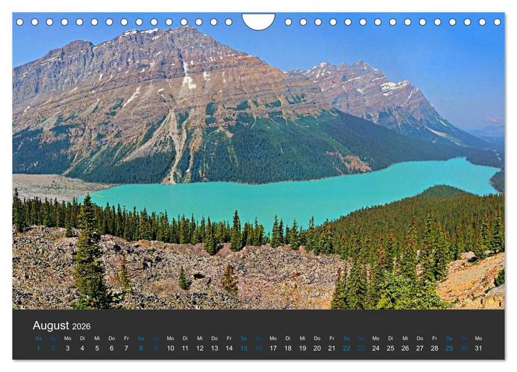 Produktbild: Der weite Westen Kanadas - Banff und Yoho National Park (Wandkalender 2026 DIN A4 quer), CALVENDO Monatskalender