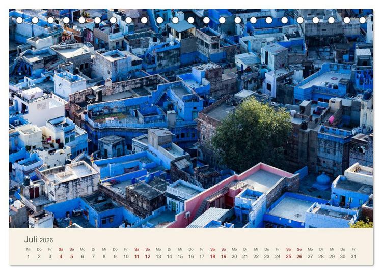 Produktbild: Rajasthan - Architektur im Land der K&ouml;nige (Tischkalender 2026 DIN A5 quer), CALVENDO Monatskalender