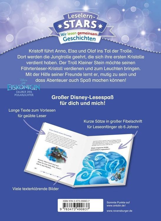Produktbild: Leselernstars Wir lesen gemeinsam Geschichten Die Eisk&ouml;nigin Zauber der Polarlichter: Die magischen Steine
