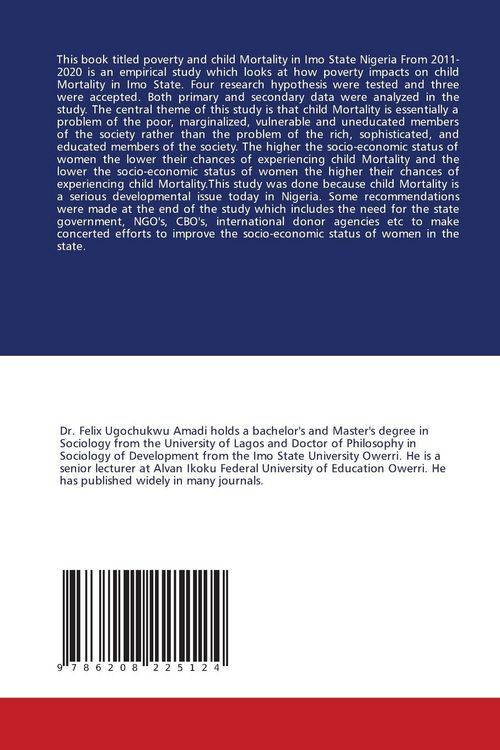 Produktbild: Poverty and child Mortality in Imo State Nigeria From 2011-2020: