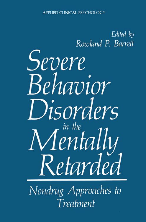 Produktbild: Severe Behavior Disorders in the Mentally Retarded