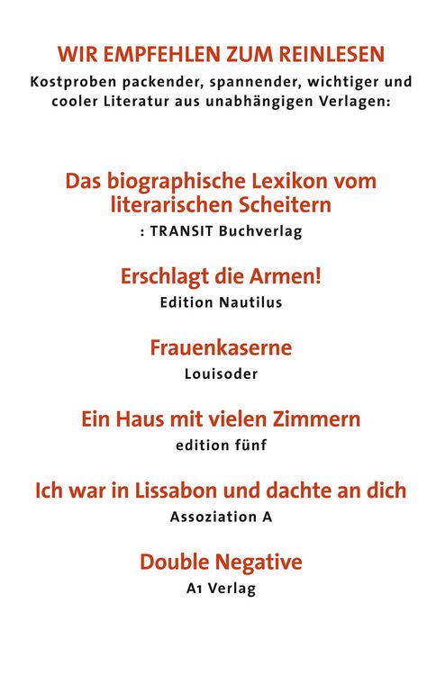 Produktbild: Wir empfehlen zum Reinlesen unsere Spitzentitel Herbst 2015