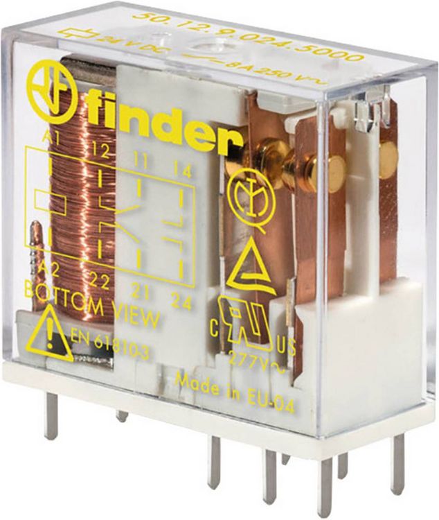 Produktbild: Finder 50.12.9.024.5000 Printrelais 24 V/DC 8A 2 Wechsler 1St.
