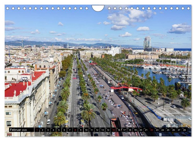 Produktbild: Barcelona - &Uuml;ber den D&auml;chern Kataloniens (Wandkalender 2026 DIN A4 quer), CALVENDO Monatskalender