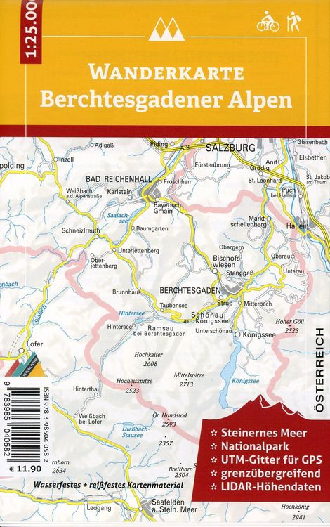 Produktbild: Wanderkarte Berchtesgadener Alpen 1 : 25 000
