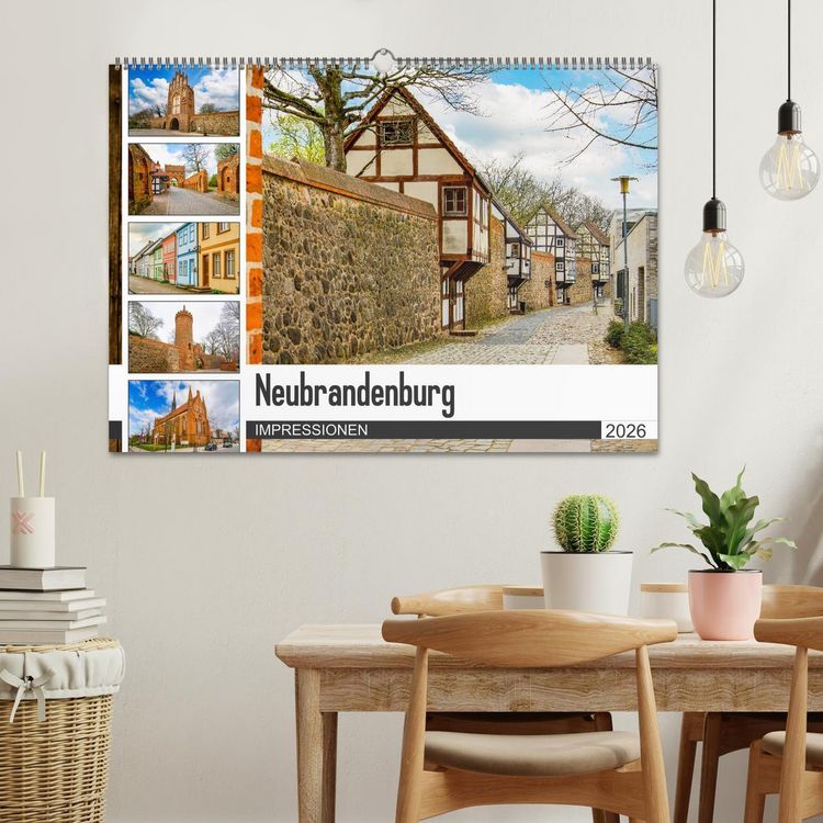 Produktbild: Neubrandenburg Impressionen (Wandkalender 2026 DIN A2 quer), CALVENDO Monatskalender
