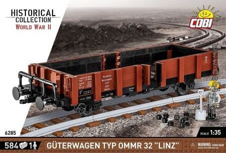 Produktbild: COBI Historical Collection 6285 - G&uuml;terwagen Typ OMMR 32 Linz, WWII, Bausatz 584 Klemmbausteine