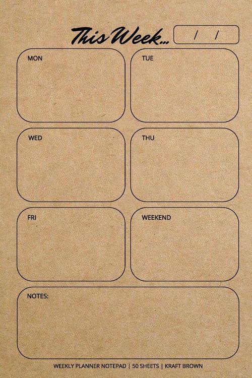 Produktbild: Weekly Planner Notepad