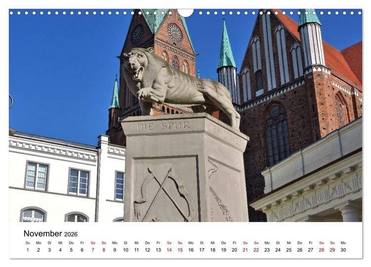 Produktbild: Schwerin - Landeshauptstadt von Mecklenburg-Vorpommern (Wandkalender 2026 DIN A3 quer), CALVENDO Monatskalender