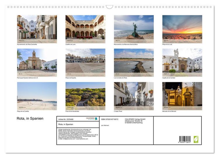 Produktbild: Rota, in Spanien (Wandkalender 2026 DIN A2 quer), CALVENDO Monatskalender