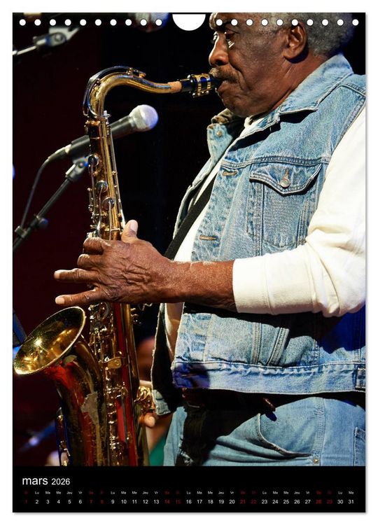 Produktbild: Jazz on sax (Calendrier mural 2026 DIN A4 horizontal), CALVENDO calendrier mensuel
